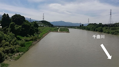 立ヶ花橋より上流を望む